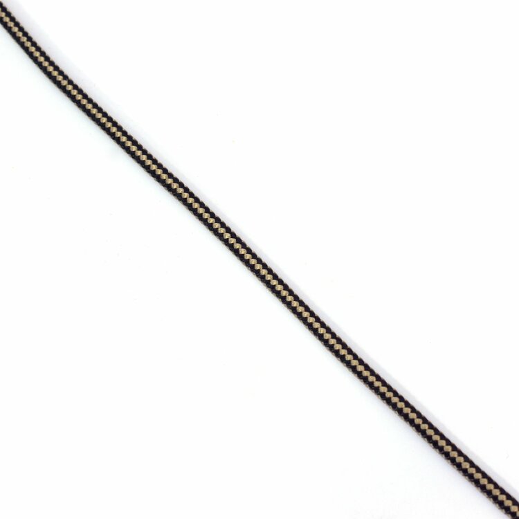 Touw Polyester, 4 mm, zwart-beige, StigSlag (p/m) 