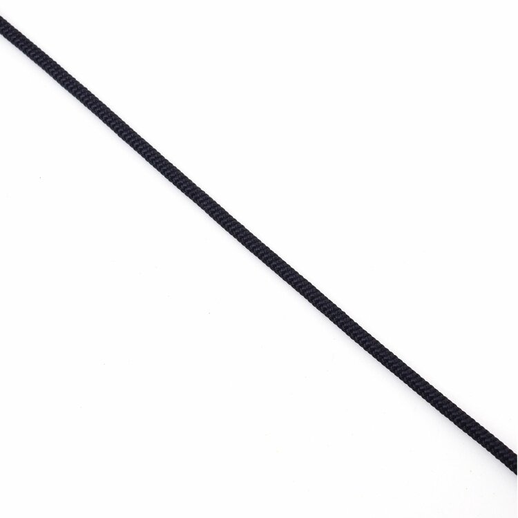 Touw Polyester, 4 mm, zwart, StigSlag (p/m) 