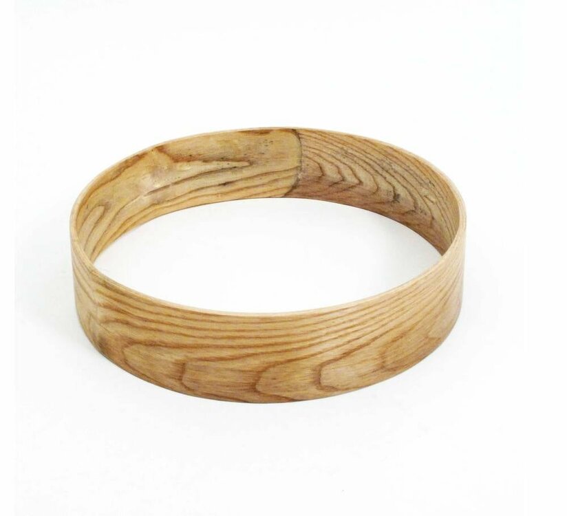 Sjamaandrumketel essenhout &empty; 35,5 x7,5 x1 cm 