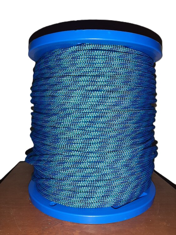 Touw Polyester, 5 mm, groen/blauw/zwart , StigSlag (p/m) )