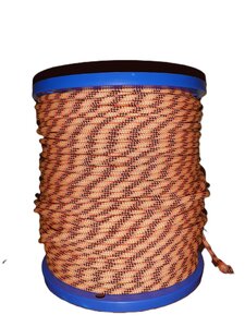 Touw Polyester, 5 mm, geel/oranje/zwart, StigSlag (p/m) )