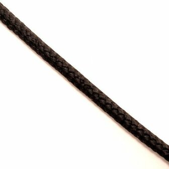 Touw Polyester, 6 mm, zwart, StigSlag (p/m) 