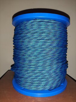 Touw Polyester, 5 mm, groen/blauw/zwart , StigSlag (p/m) )