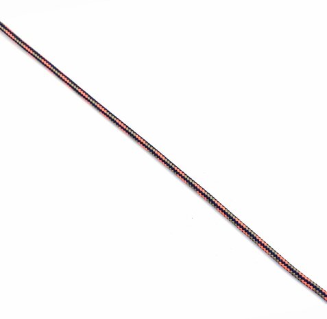 Touw Polyester, 4 mm, donkerblauw-beige-oranje, StigSlag p/m 