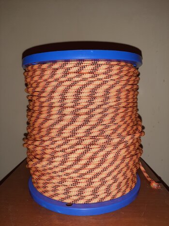 Touw Polyester, 5 mm, geel/oranje/zwart, StigSlag (p/m) )