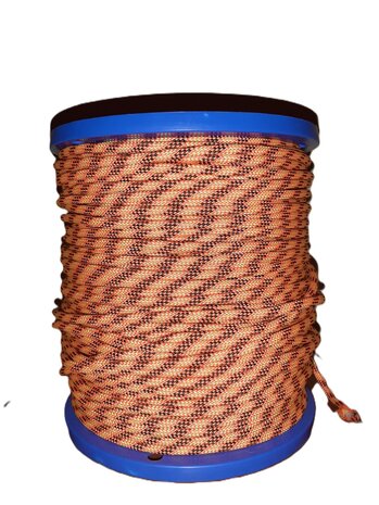 Touw Polyester, 5 mm, geel/oranje/zwart, StigSlag (p/m) )